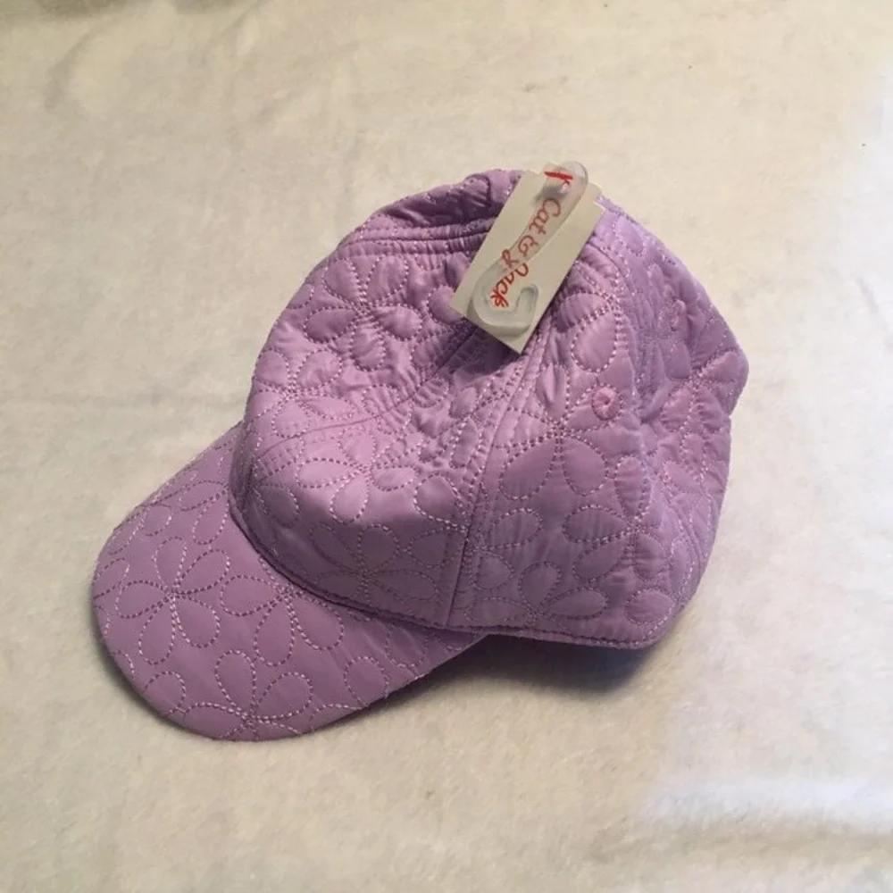 Cat & Jack‎ Baseball Cap Kids 2T-5T Purple New Quilted Floral HW54494VK